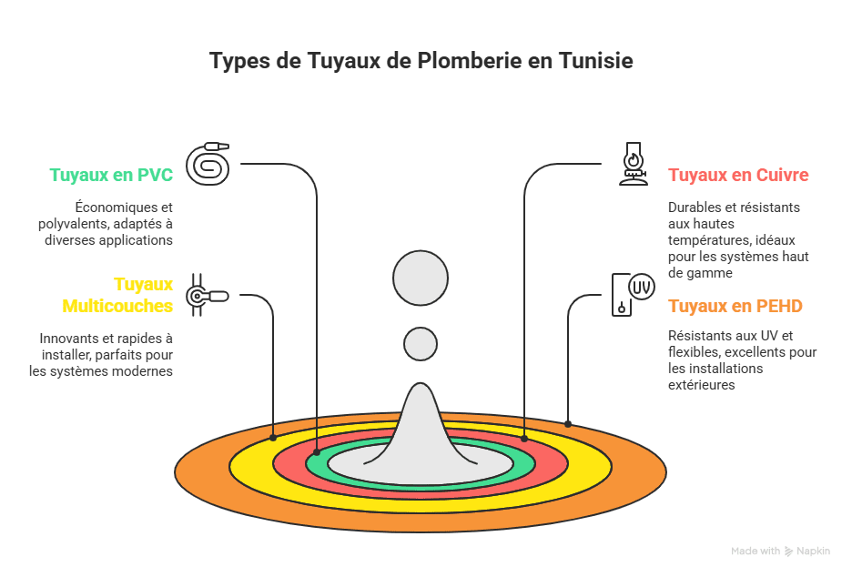 types de tuyaux en plomberie en Tunisie