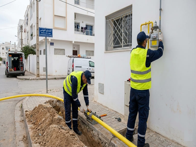 Installation gaz de ville en Tunisie : étapes, prix et normes !