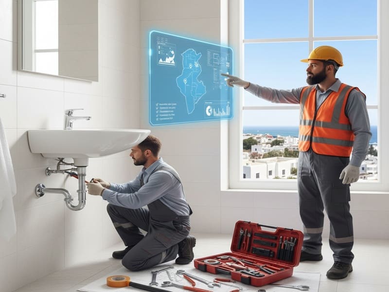 Installation des équipements sanitaires Tunisie