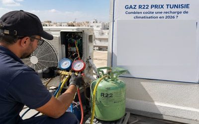 Gaz R22 prix Tunisie : combien coûte une recharge de climatisation en 2026 ?